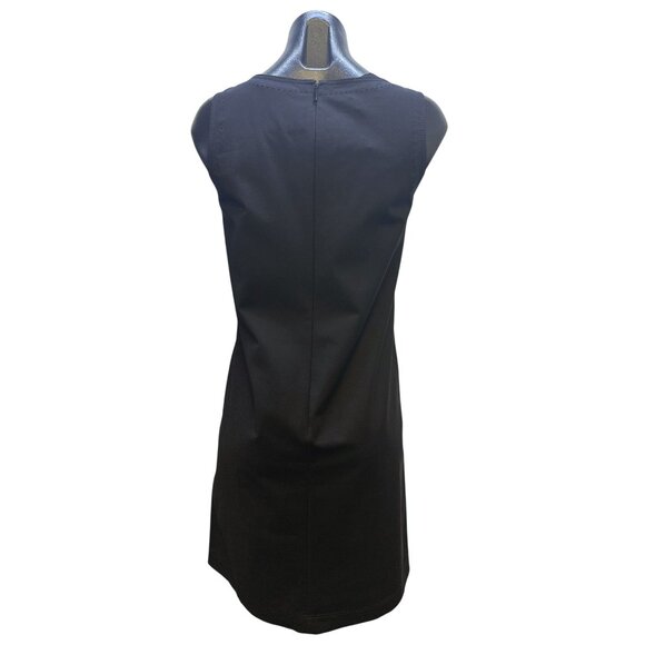 Lafayette 148 Black Sleeveless Dress w/Tortoiseshell Buckle Detail Size XS - Picture 2 of 10